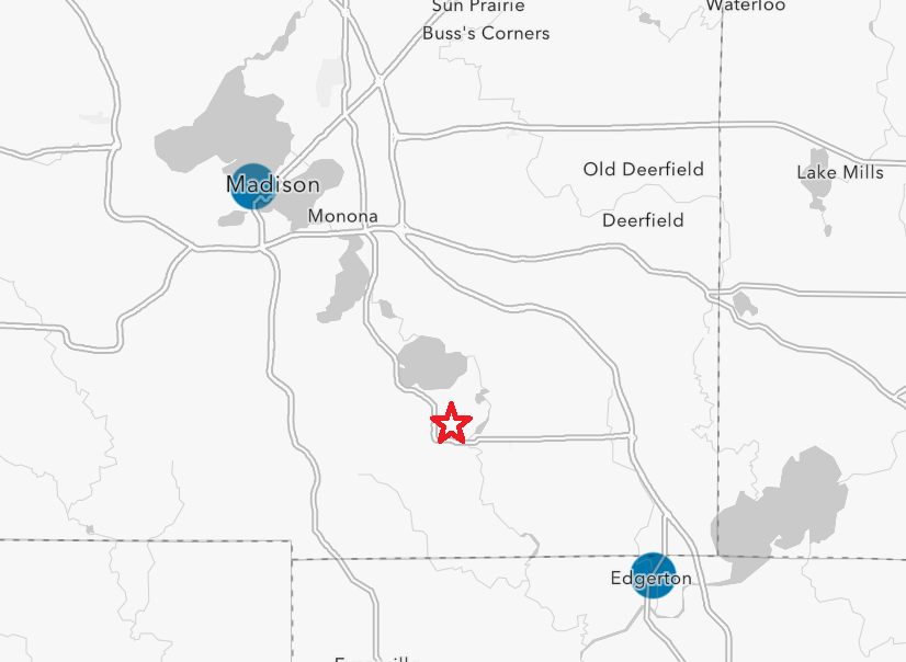 Map of Dane County, Wisconsin