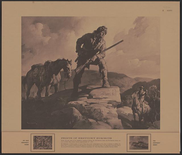 Daniel Boone looking over the American Wildnerness