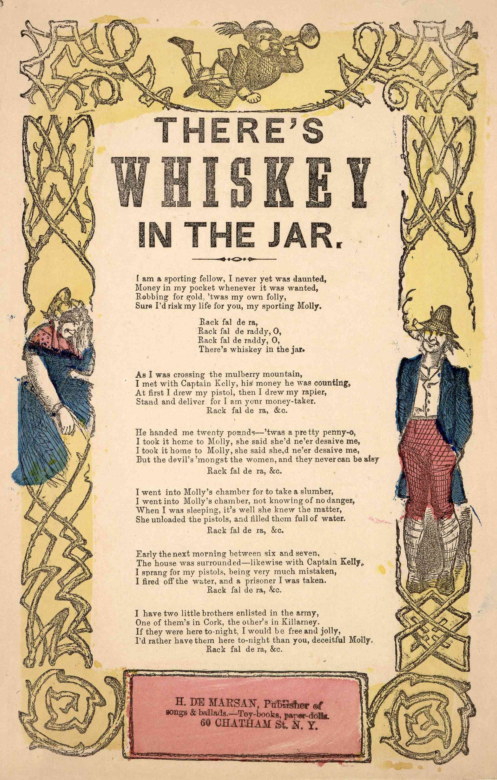 Lyrics to a classic rendition of the song "Whiskey in the Jar"