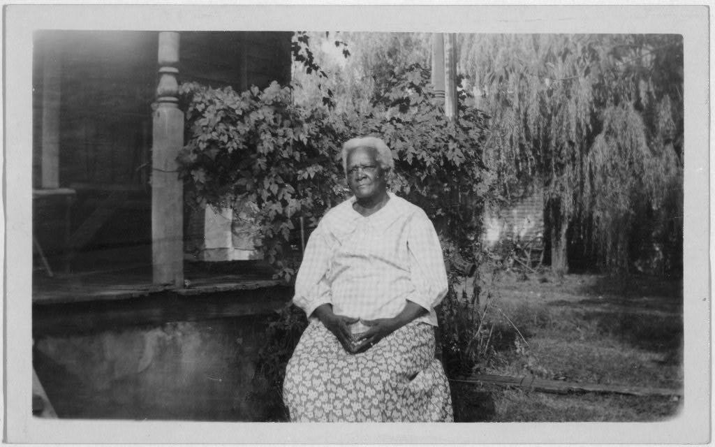 A black and photograph of ex-slave Mary Crane